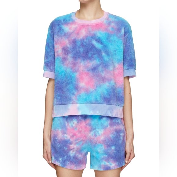 ELECTRIC & ROSEBONSON SPACE TIE DYE TERRY SWEATSHIRT Size L NWT - Picture 2 of 7